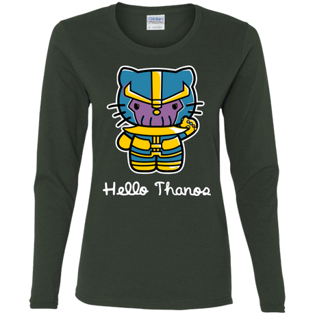 T-Shirts Forest / S Hello Thanos Women's Long Sleeve T-Shirt