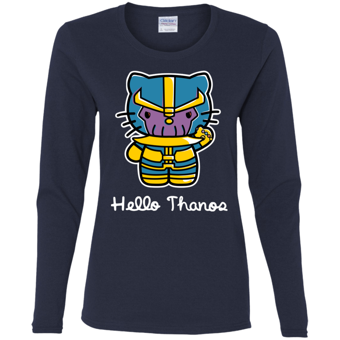 T-Shirts Navy / S Hello Thanos Women's Long Sleeve T-Shirt