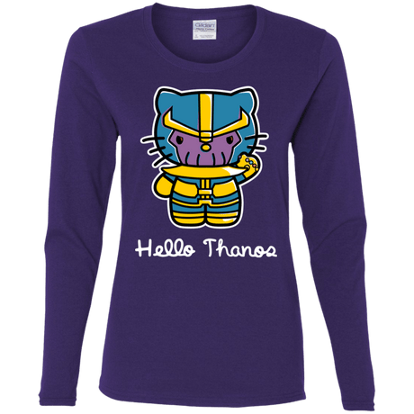 T-Shirts Purple / S Hello Thanos Women's Long Sleeve T-Shirt