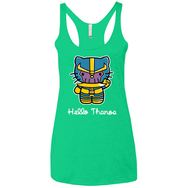 T-Shirts Envy / X-Small Hello Thanos Women's Triblend Racerback Tank