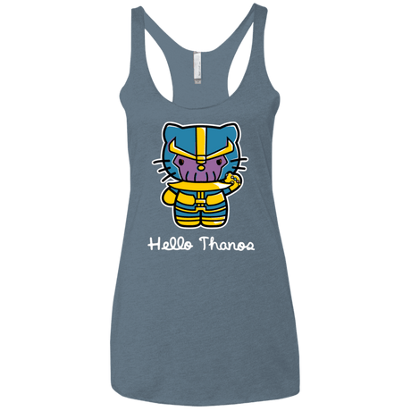 T-Shirts Indigo / X-Small Hello Thanos Women's Triblend Racerback Tank