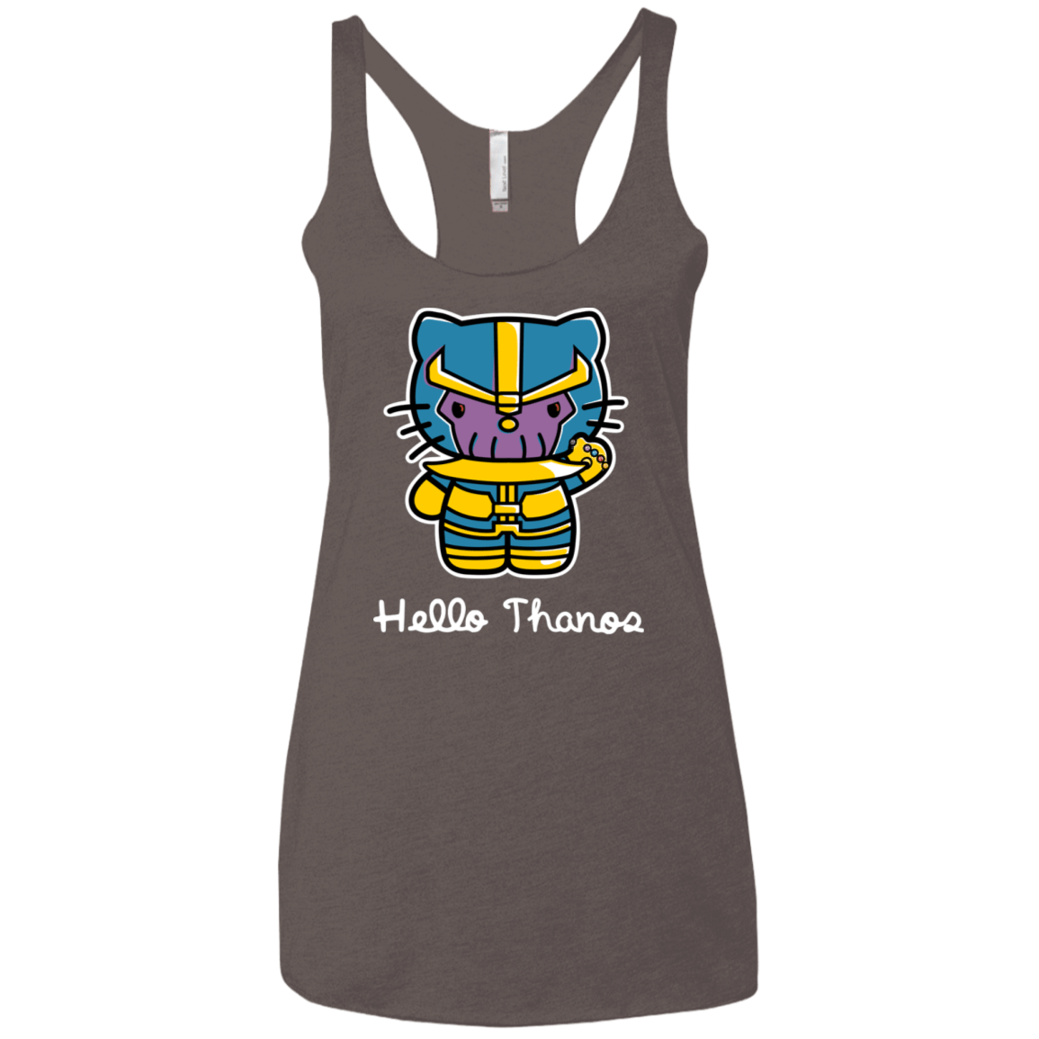 T-Shirts Macchiato / X-Small Hello Thanos Women's Triblend Racerback Tank