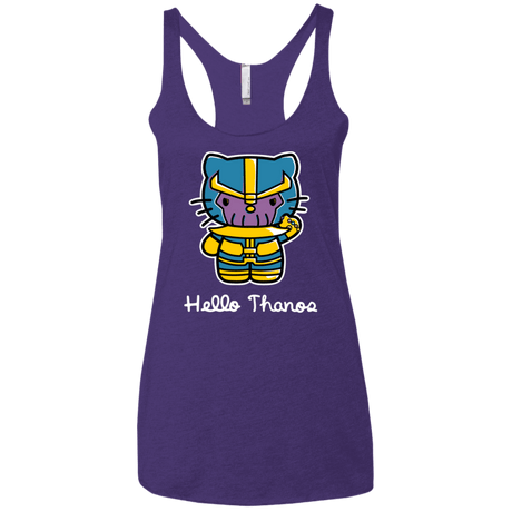 T-Shirts Purple Rush / X-Small Hello Thanos Women's Triblend Racerback Tank