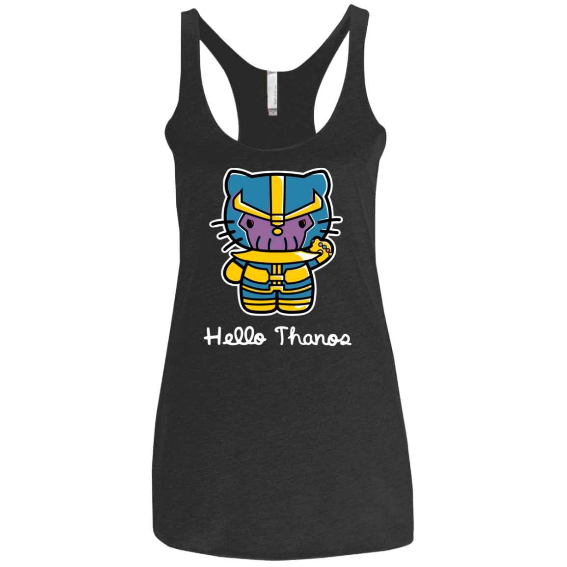 T-Shirts Vintage Black / X-Small Hello Thanos Women's Triblend Racerback Tank