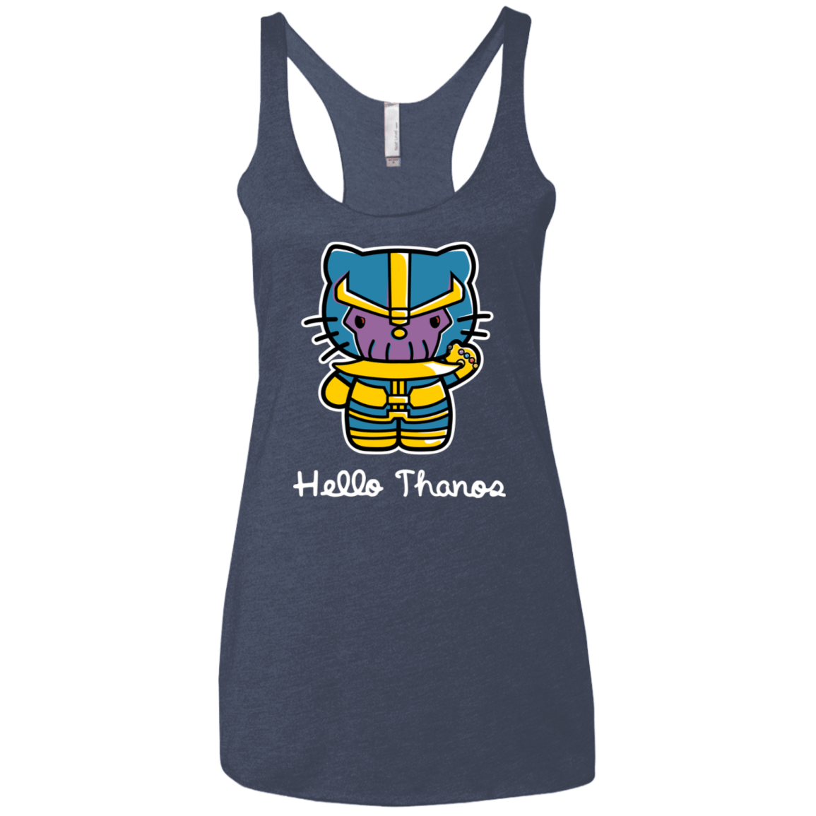 T-Shirts Vintage Navy / X-Small Hello Thanos Women's Triblend Racerback Tank