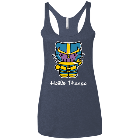 T-Shirts Vintage Navy / X-Small Hello Thanos Women's Triblend Racerback Tank