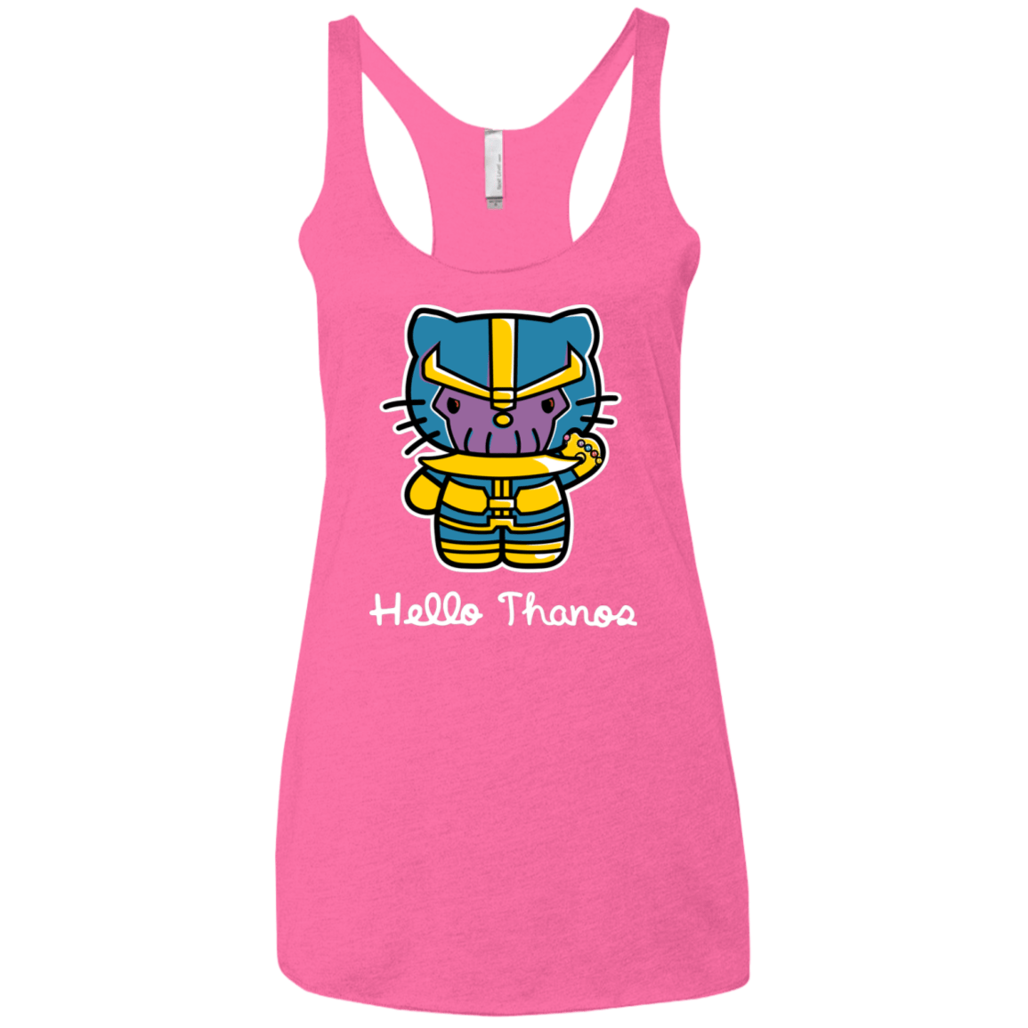T-Shirts Vintage Pink / X-Small Hello Thanos Women's Triblend Racerback Tank