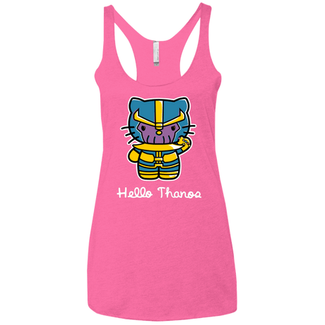 T-Shirts Vintage Pink / X-Small Hello Thanos Women's Triblend Racerback Tank