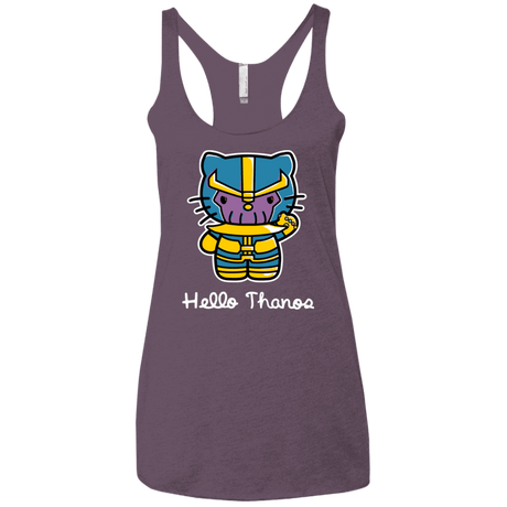 T-Shirts Vintage Purple / X-Small Hello Thanos Women's Triblend Racerback Tank