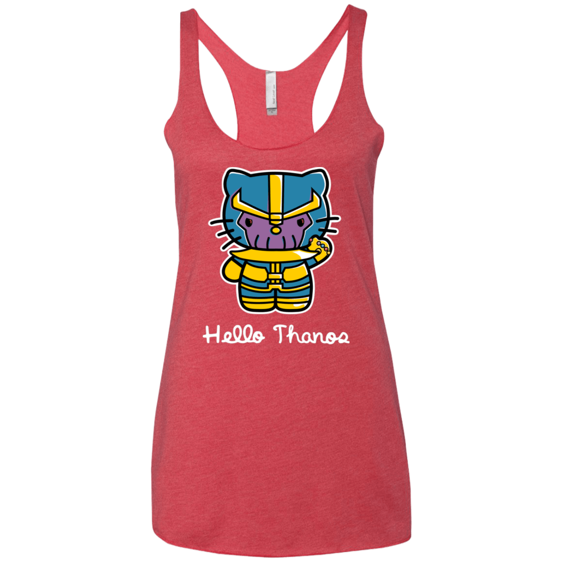 T-Shirts Vintage Red / X-Small Hello Thanos Women's Triblend Racerback Tank
