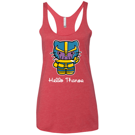 T-Shirts Vintage Red / X-Small Hello Thanos Women's Triblend Racerback Tank