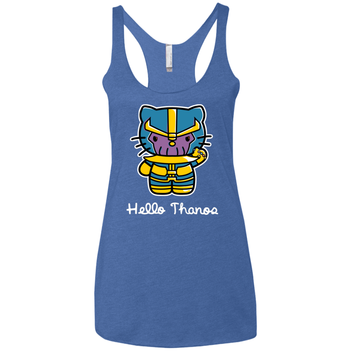 T-Shirts Vintage Royal / X-Small Hello Thanos Women's Triblend Racerback Tank