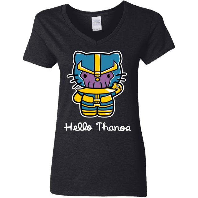 T-Shirts Black / S Hello Thanos Women's V-Neck T-Shirt