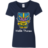 T-Shirts Navy / S Hello Thanos Women's V-Neck T-Shirt