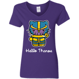 T-Shirts Purple / S Hello Thanos Women's V-Neck T-Shirt