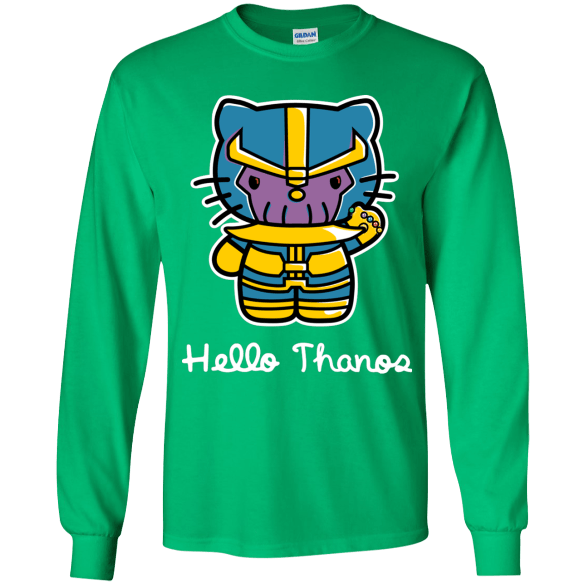 T-Shirts Irish Green / YS Hello Thanos Youth Long Sleeve T-Shirt