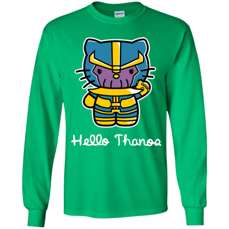 T-Shirts Irish Green / YS Hello Thanos Youth Long Sleeve T-Shirt