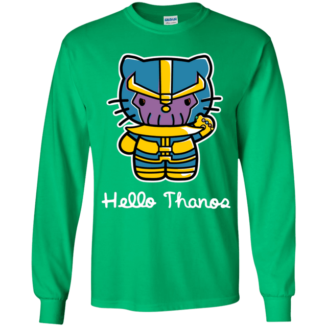 T-Shirts Irish Green / YS Hello Thanos Youth Long Sleeve T-Shirt
