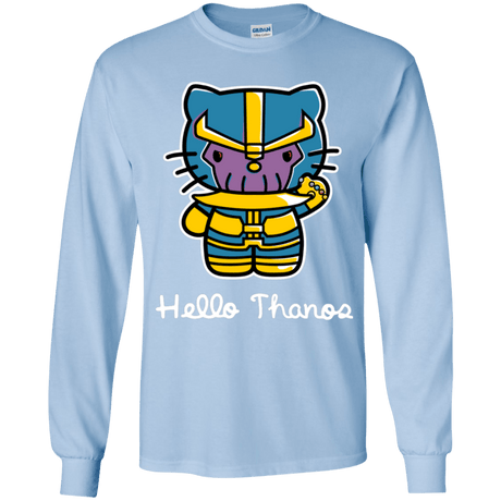 T-Shirts Light Blue / YS Hello Thanos Youth Long Sleeve T-Shirt
