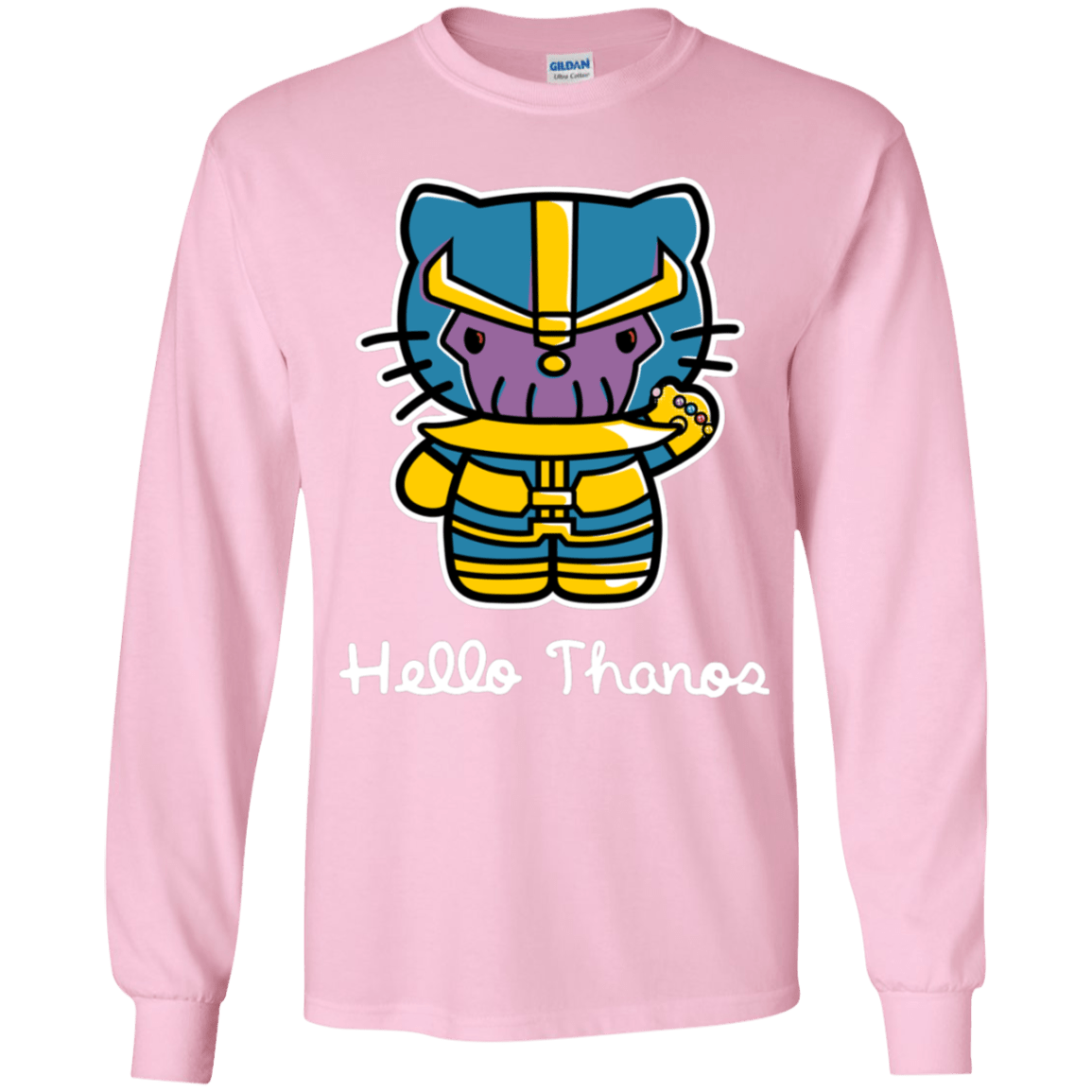 T-Shirts Light Pink / YS Hello Thanos Youth Long Sleeve T-Shirt