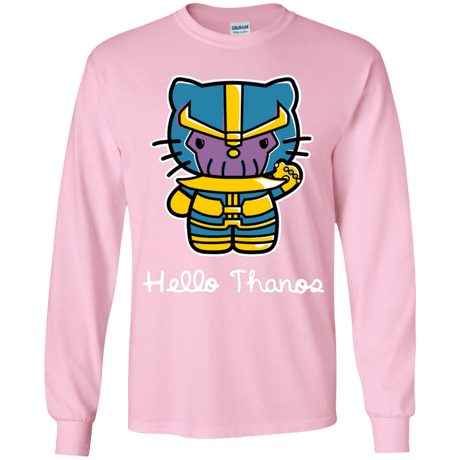 T-Shirts Light Pink / YS Hello Thanos Youth Long Sleeve T-Shirt