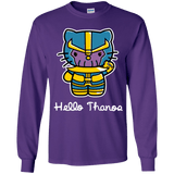 T-Shirts Purple / YS Hello Thanos Youth Long Sleeve T-Shirt