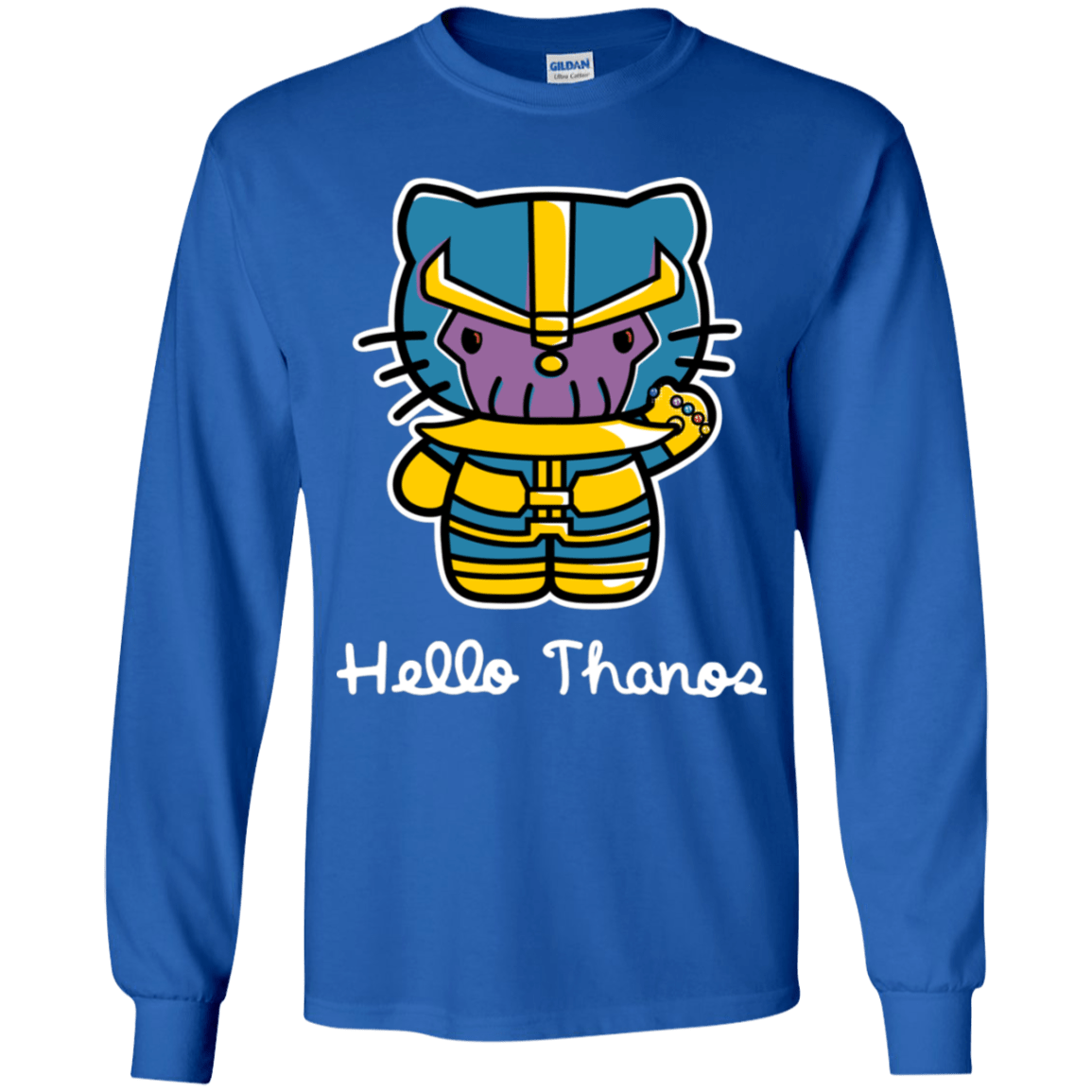 T-Shirts Royal / YS Hello Thanos Youth Long Sleeve T-Shirt