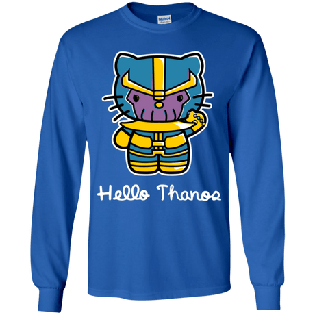 T-Shirts Royal / YS Hello Thanos Youth Long Sleeve T-Shirt
