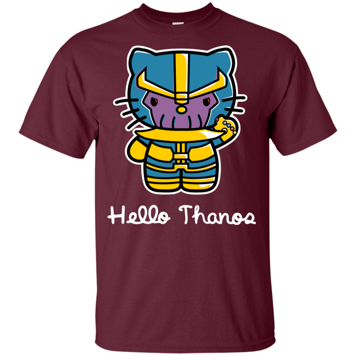 T-Shirts Maroon / YXS Hello Thanos Youth T-Shirt