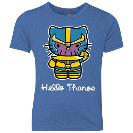 T-Shirts Vintage Royal / YXS Hello Thanos Youth Triblend T-Shirt