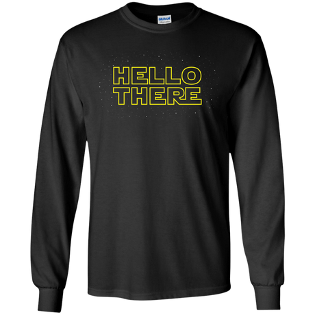 T-Shirts Black / S Hello There Men's Long Sleeve T-Shirt