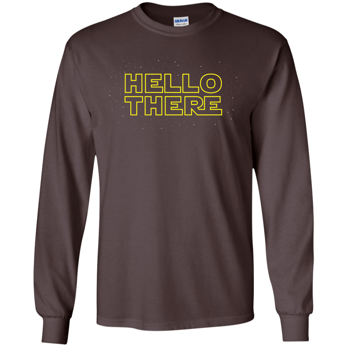 T-Shirts Dark Chocolate / S Hello There Men's Long Sleeve T-Shirt