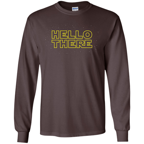 T-Shirts Dark Chocolate / S Hello There Men's Long Sleeve T-Shirt