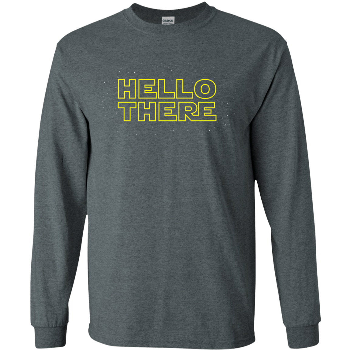 T-Shirts Dark Heather / S Hello There Men's Long Sleeve T-Shirt