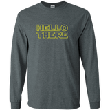 T-Shirts Dark Heather / S Hello There Men's Long Sleeve T-Shirt