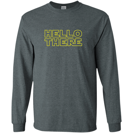 T-Shirts Dark Heather / S Hello There Men's Long Sleeve T-Shirt