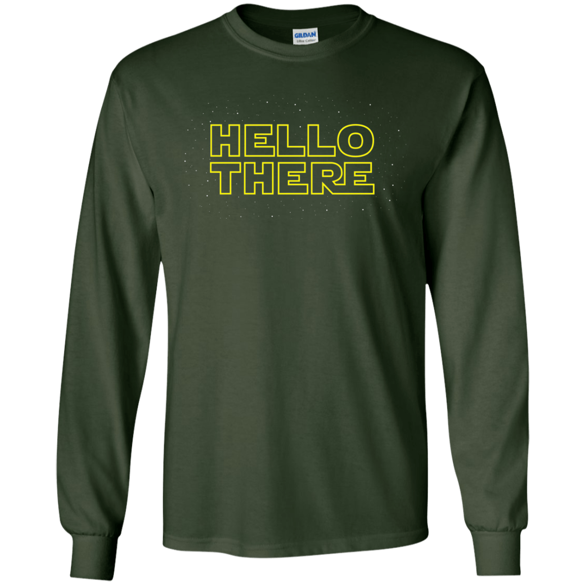 T-Shirts Forest Green / S Hello There Men's Long Sleeve T-Shirt