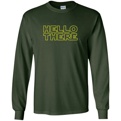 T-Shirts Forest Green / S Hello There Men's Long Sleeve T-Shirt