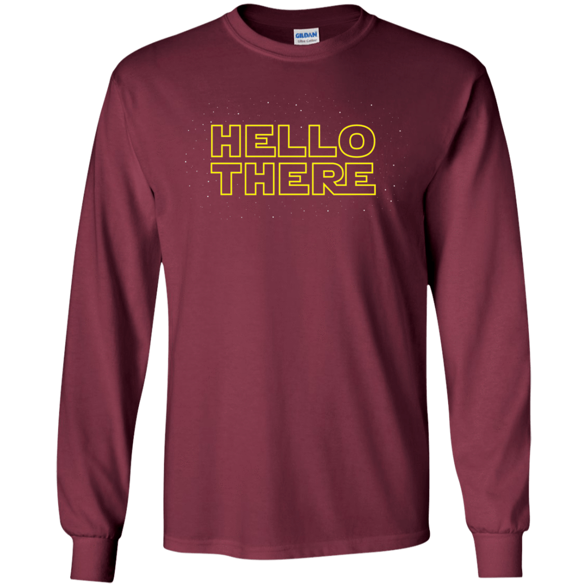 T-Shirts Maroon / S Hello There Men's Long Sleeve T-Shirt