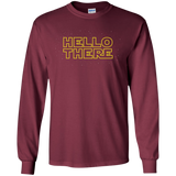 T-Shirts Maroon / S Hello There Men's Long Sleeve T-Shirt