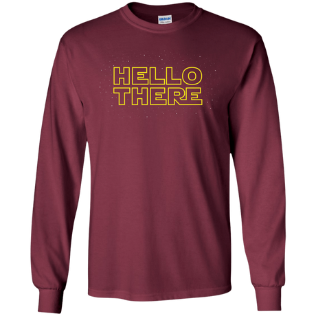 T-Shirts Maroon / S Hello There Men's Long Sleeve T-Shirt