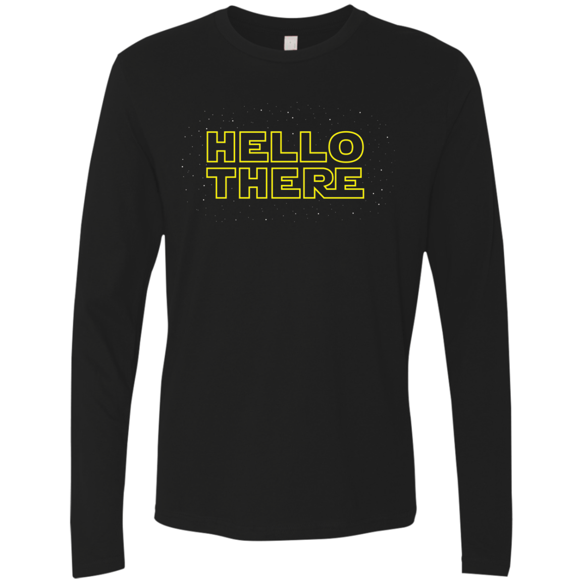 T-Shirts Black / S Hello There Men's Premium Long Sleeve