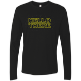 T-Shirts Black / S Hello There Men's Premium Long Sleeve
