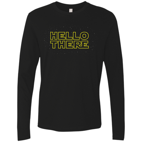 T-Shirts Black / S Hello There Men's Premium Long Sleeve