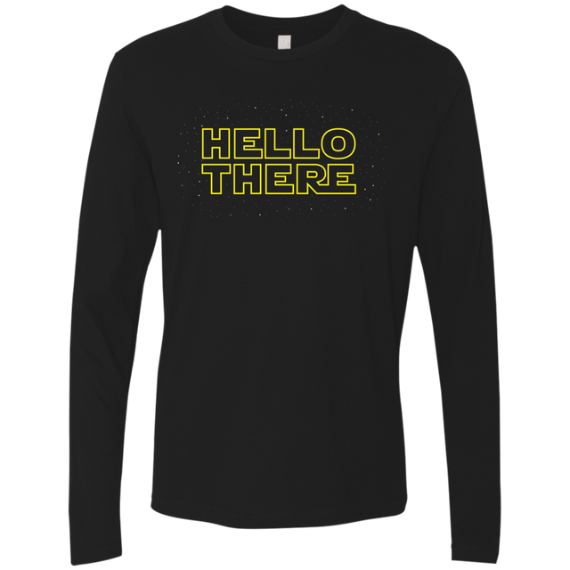 T-Shirts Black / S Hello There Men's Premium Long Sleeve