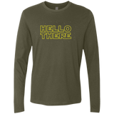 T-Shirts Military Green / S Hello There Men's Premium Long Sleeve