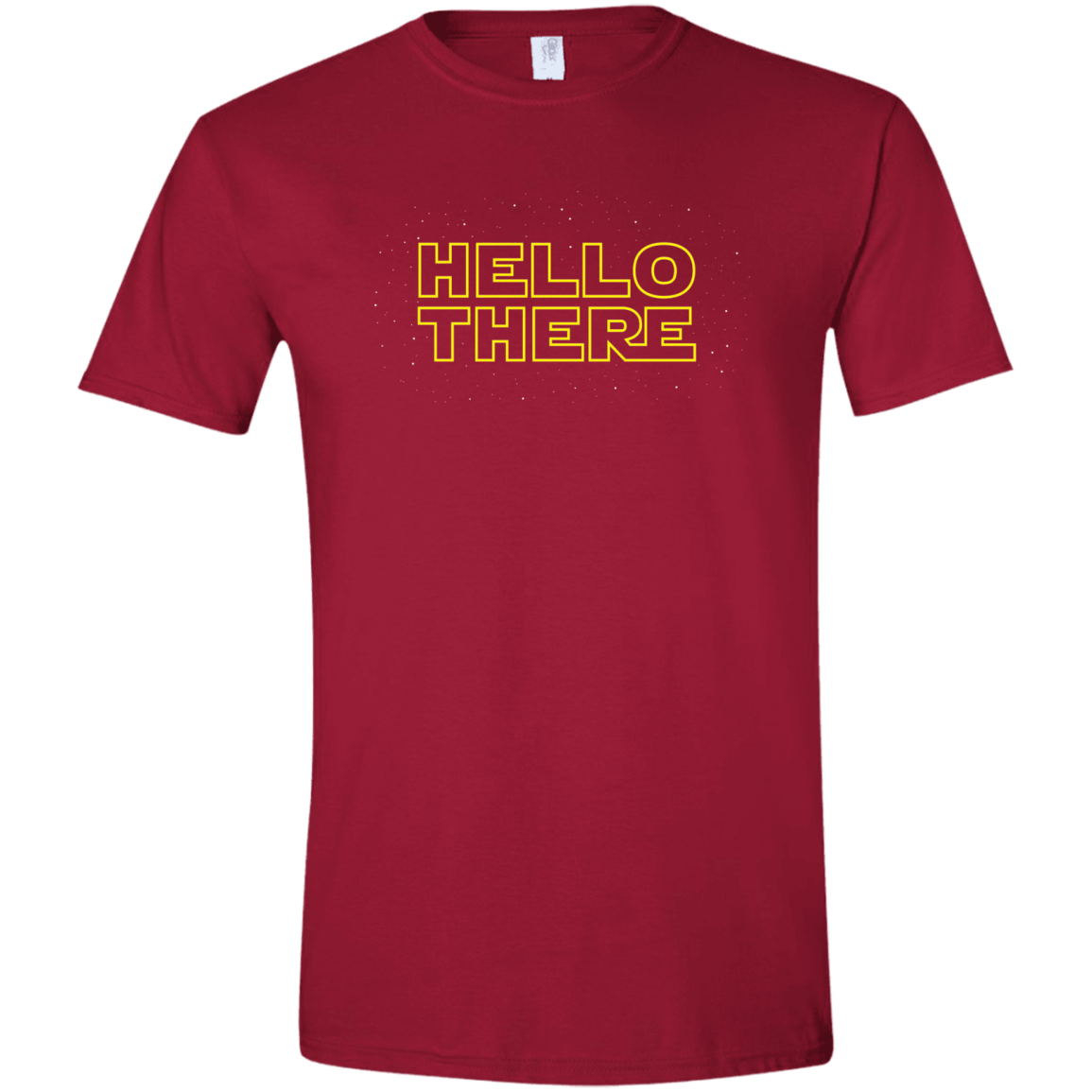 T-Shirts Cardinal Red / S Hello There Men's Semi-Fitted Softstyle