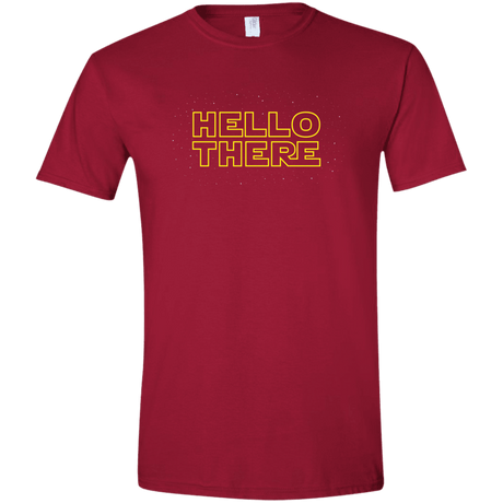 T-Shirts Cardinal Red / S Hello There Men's Semi-Fitted Softstyle