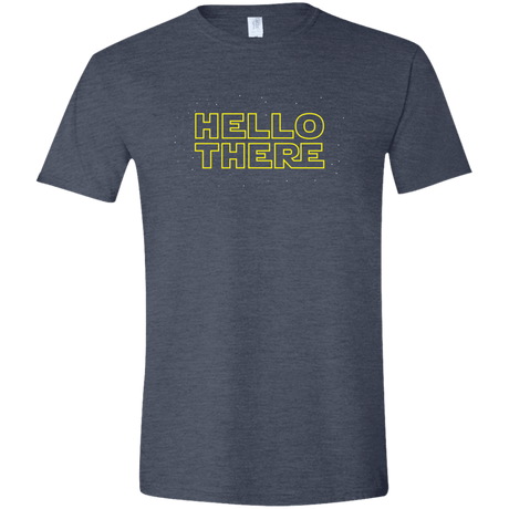 T-Shirts Heather Navy / S Hello There Men's Semi-Fitted Softstyle