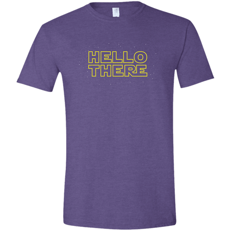 T-Shirts Heather Purple / S Hello There Men's Semi-Fitted Softstyle